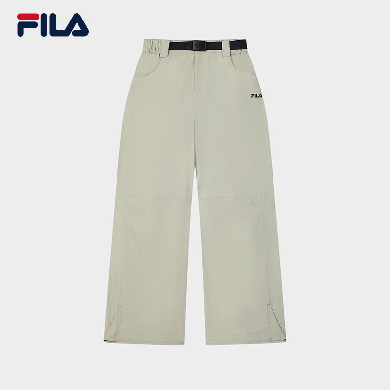 Fila/斐乐2025年春季女新款户外百搭复古运动梭织长裤F11W519805F