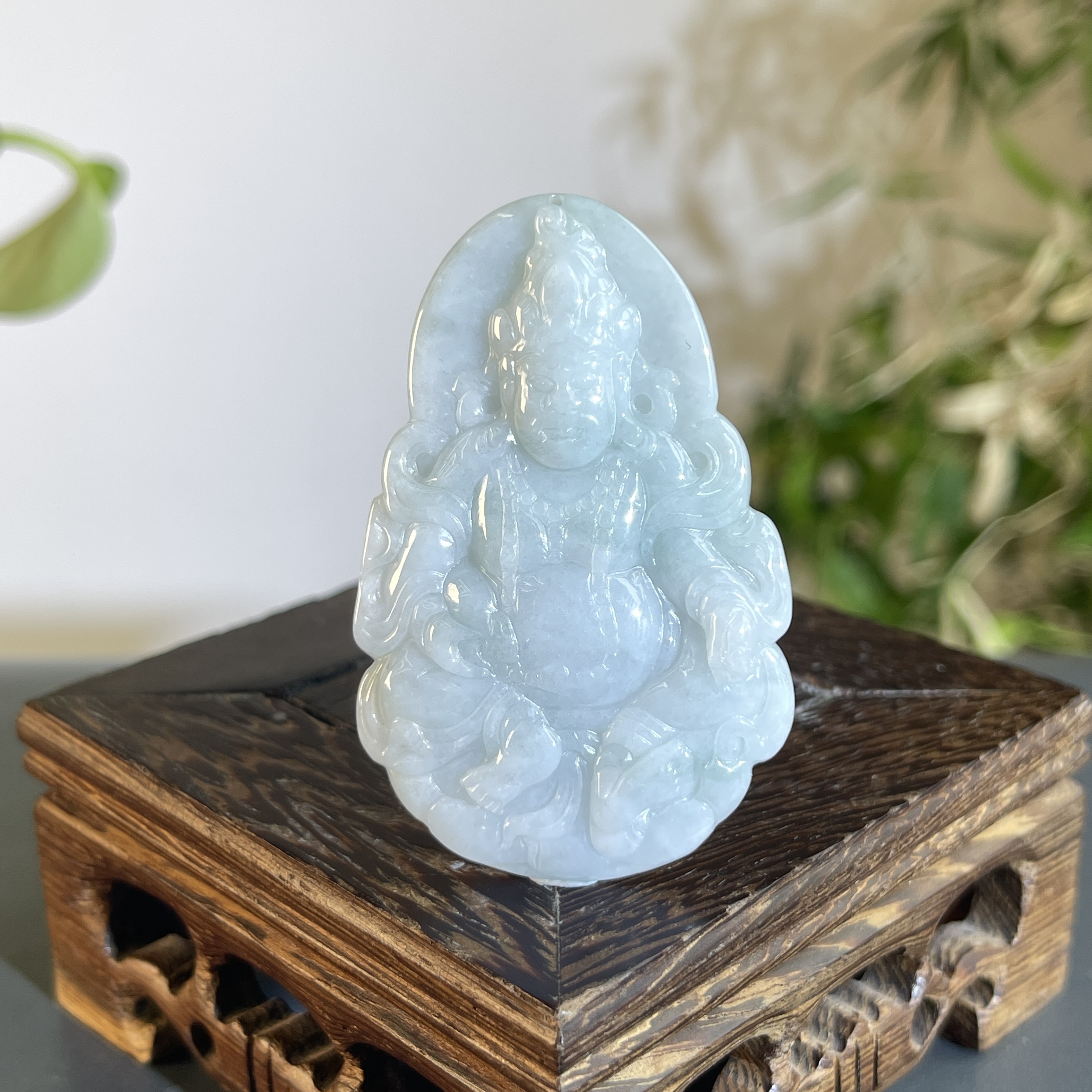 JTW11-016 天然缅甸A货翡翠  黄财神