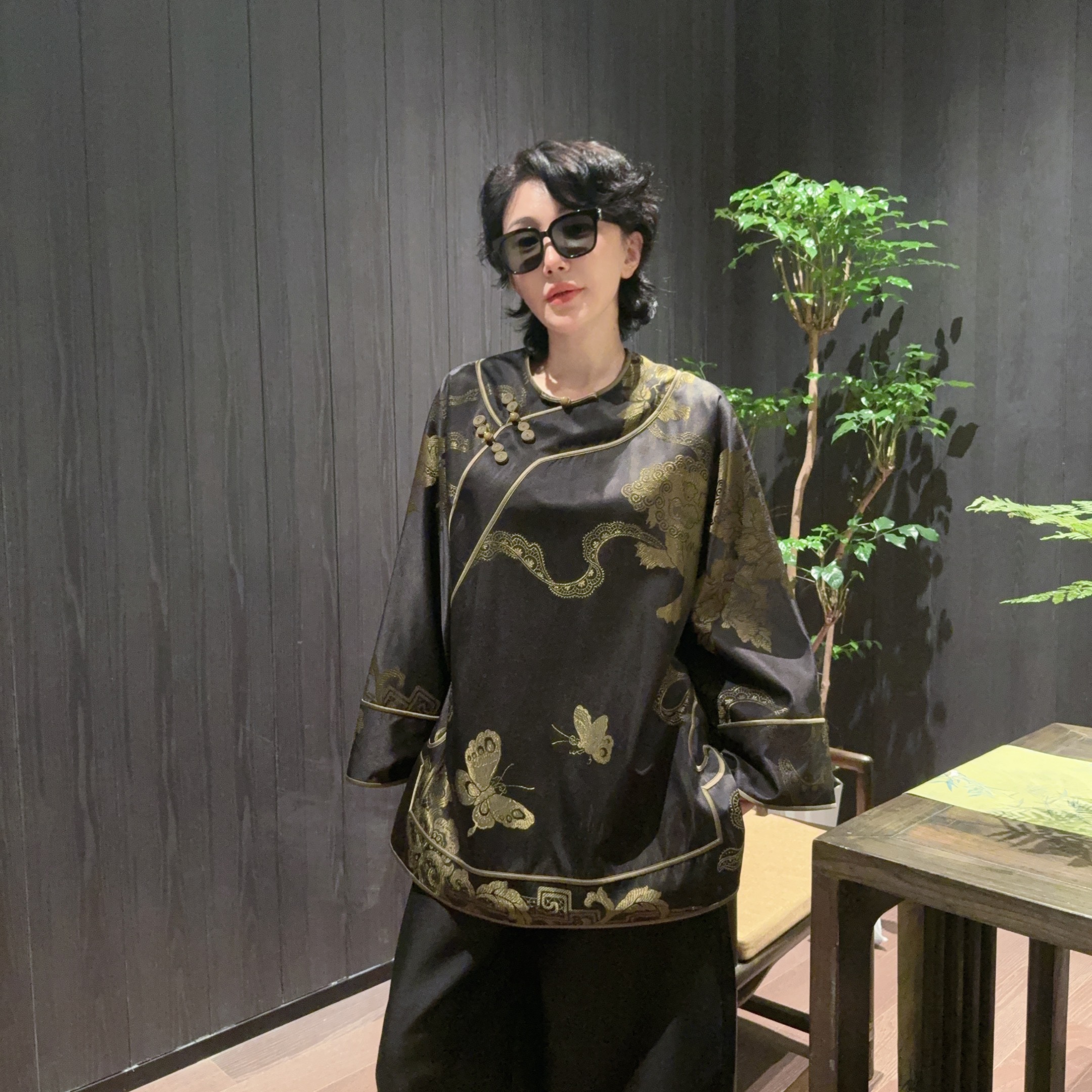 BETTY BAIRN 【臻藏*老缎】收藏级加厚老缎新中式太太服25B-BW1399
