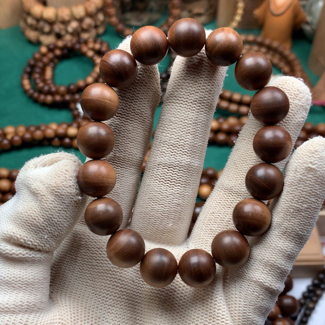 檀香木手串/手链老山檀香1.2虎皮黑肉