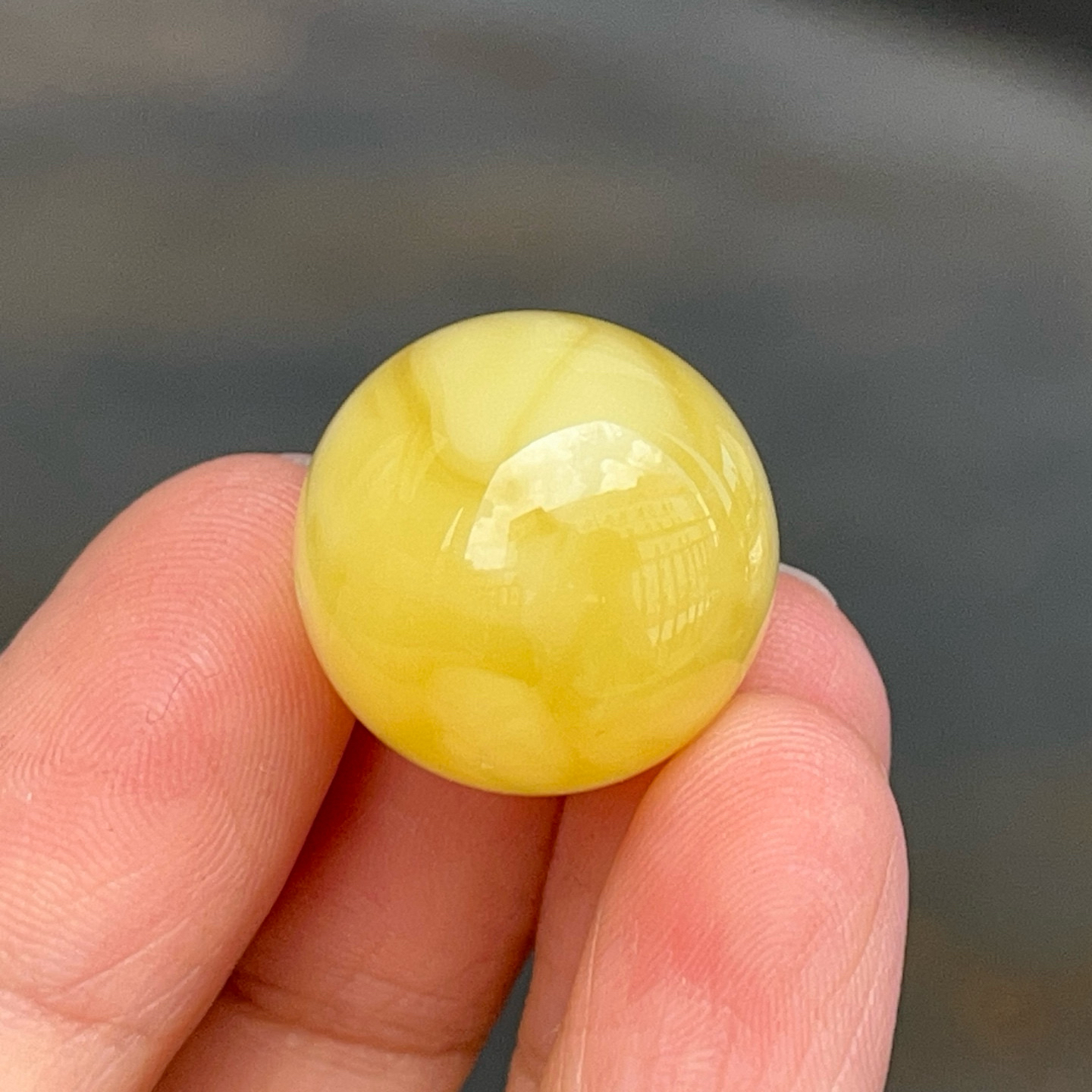 精美蜜蜡圆珠，19.1mm