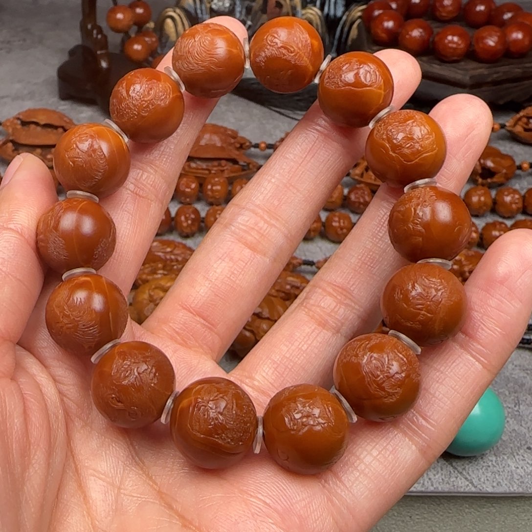 橄榄核手串/手链1.5尺寸佛道同宗尾款