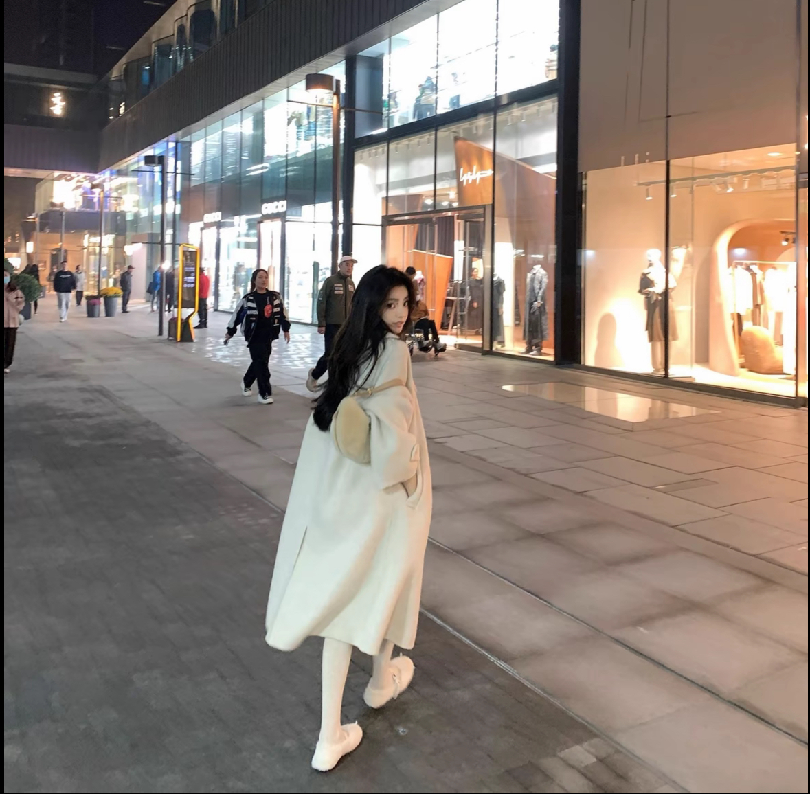 Xxia 气质设计感羊毛大衣时尚宽松大翻领显瘦轻奢长款秋冬