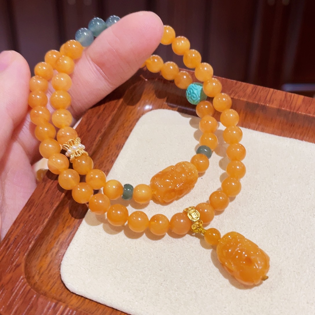 蜜蜡手链未镶嵌手串