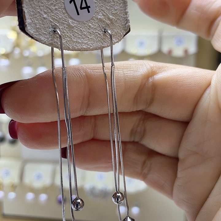 淡水珍珠耳饰银S925镶嵌