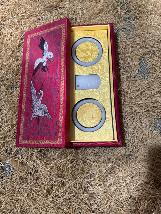 红色双鶴一套摆件链接3