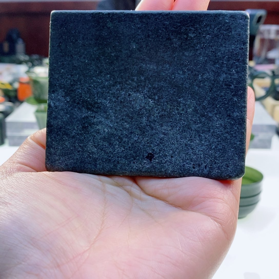 和田玉（青玉）摆件未镶嵌杯垫