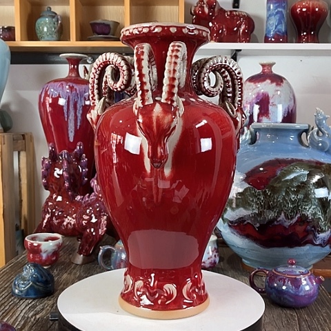 瓷片神垕镇钧瓷艺术高41公分