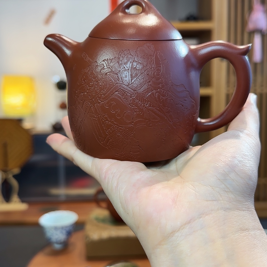 紫砂茶盘秦权朱泥壶