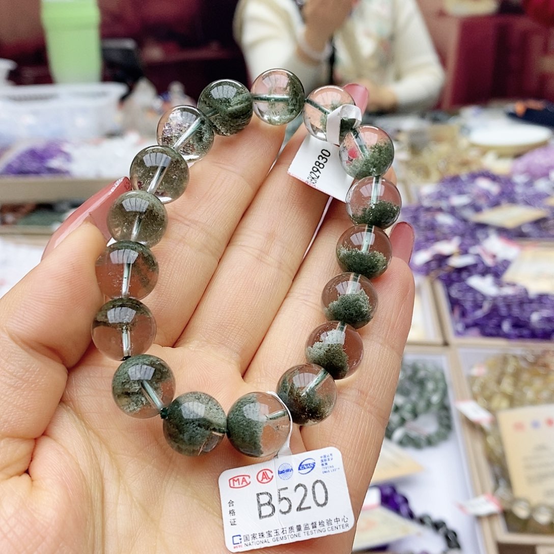 水晶手链未镶嵌B520聚宝盆12m