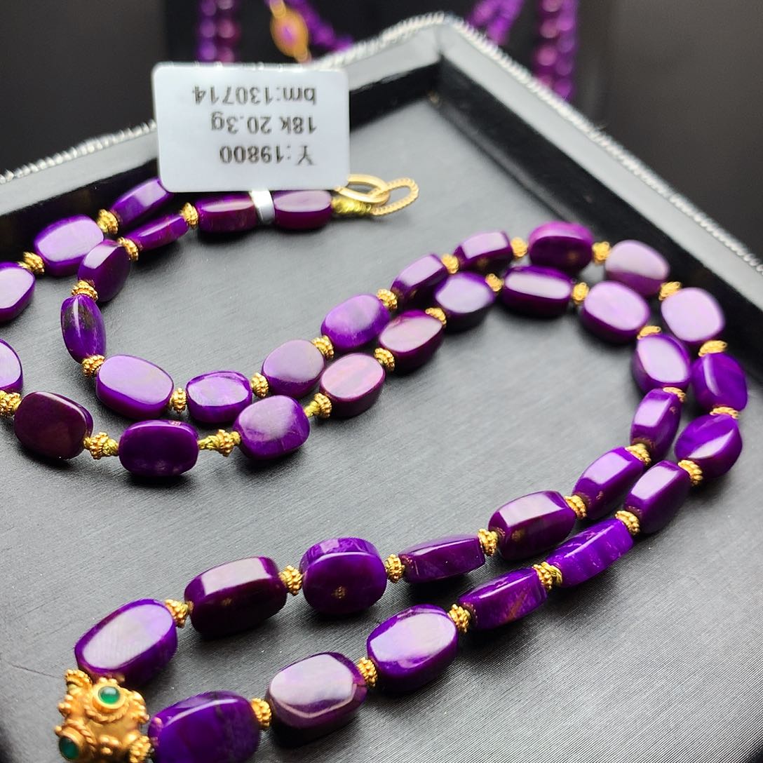 苏纪石（舒俱来）18K金镶嵌项链