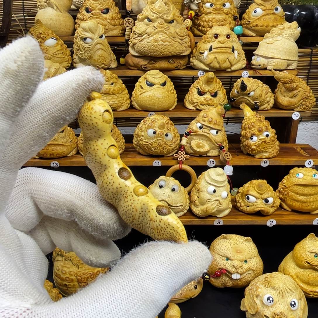 竹个性文玩竹雕金蟾
