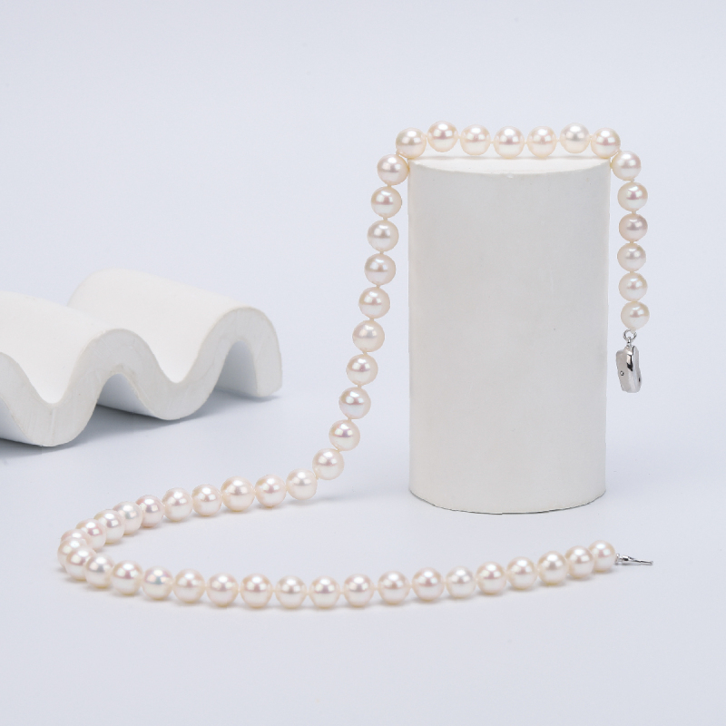 [赛天女] 五星AGL证书 淡水无核极光珍珠项链 爱心插棒扣 AGL证