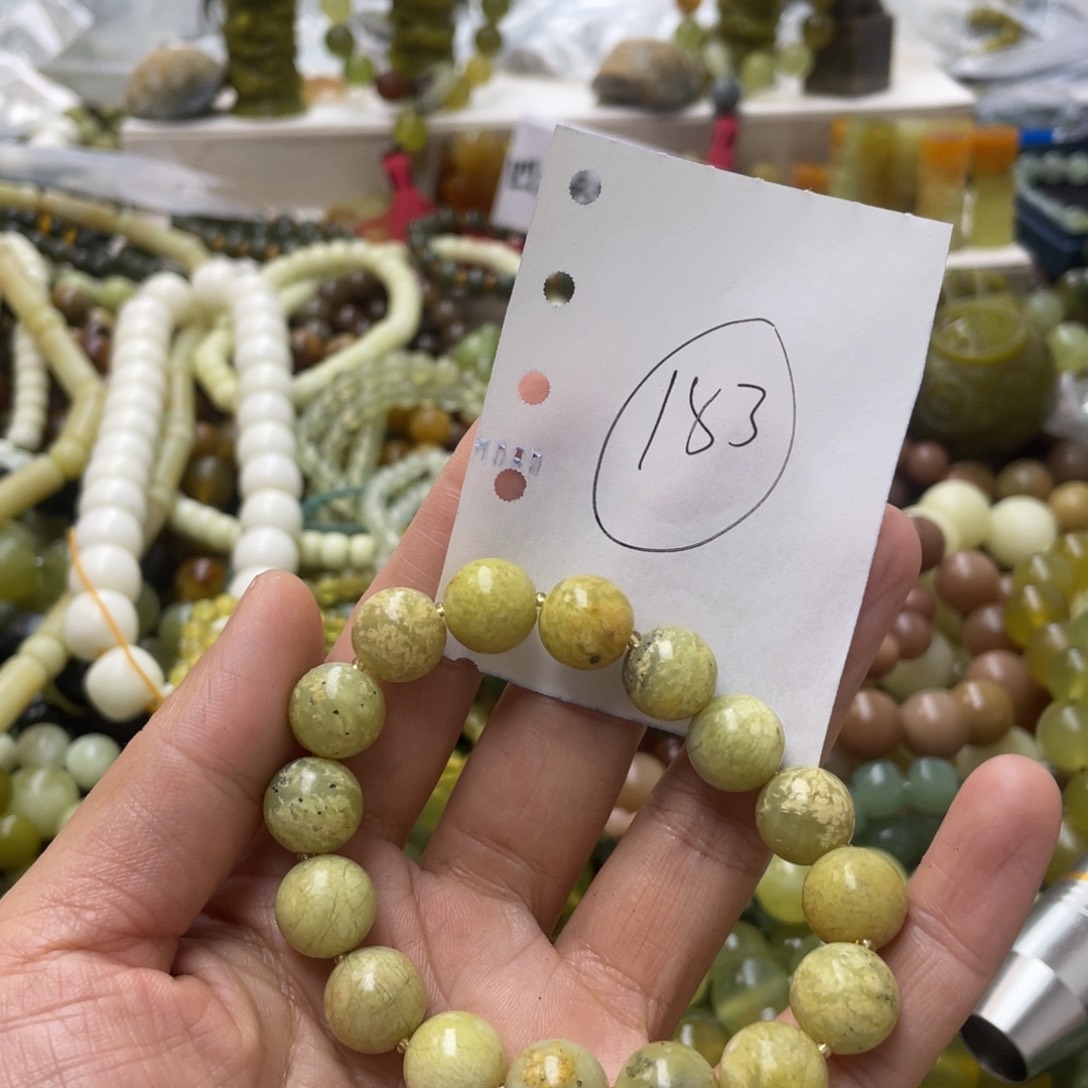 蛇纹石玉手链合金
