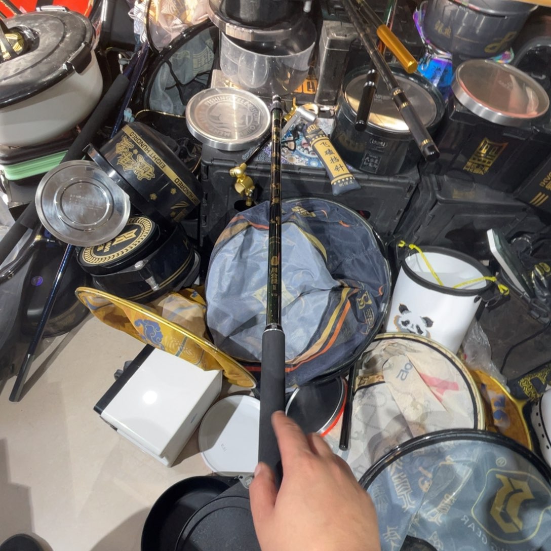 茅草黑金极210抄网杆