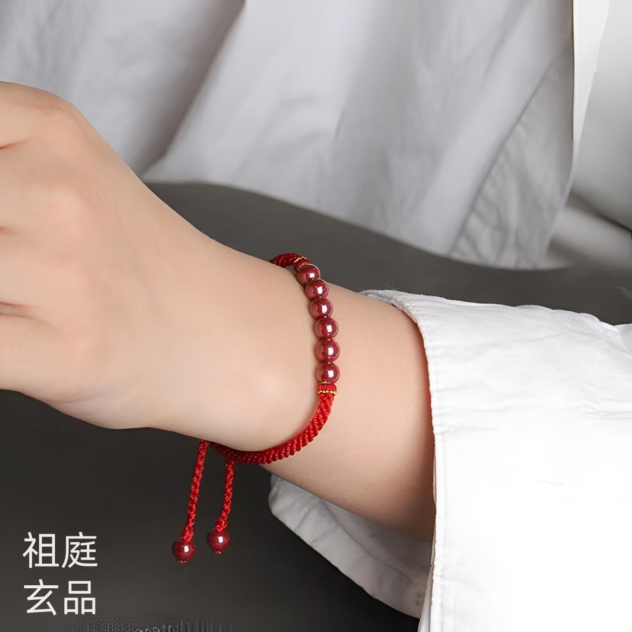 天然辰砂天然高含量朱砂原石朱砂手绳