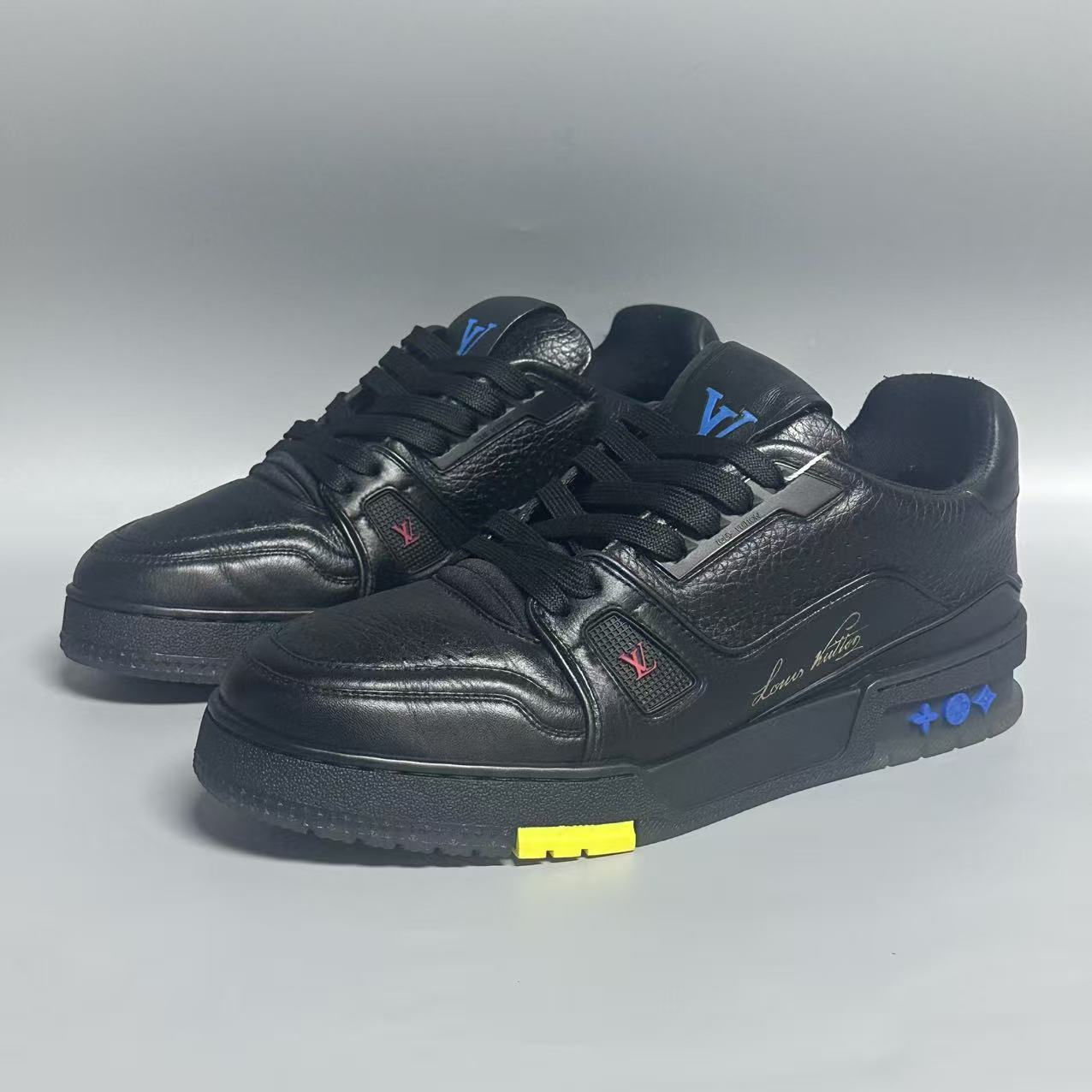 90新 LouisVuitton/路易威登 Trainer黑色 男士 40.5码 zzg1891