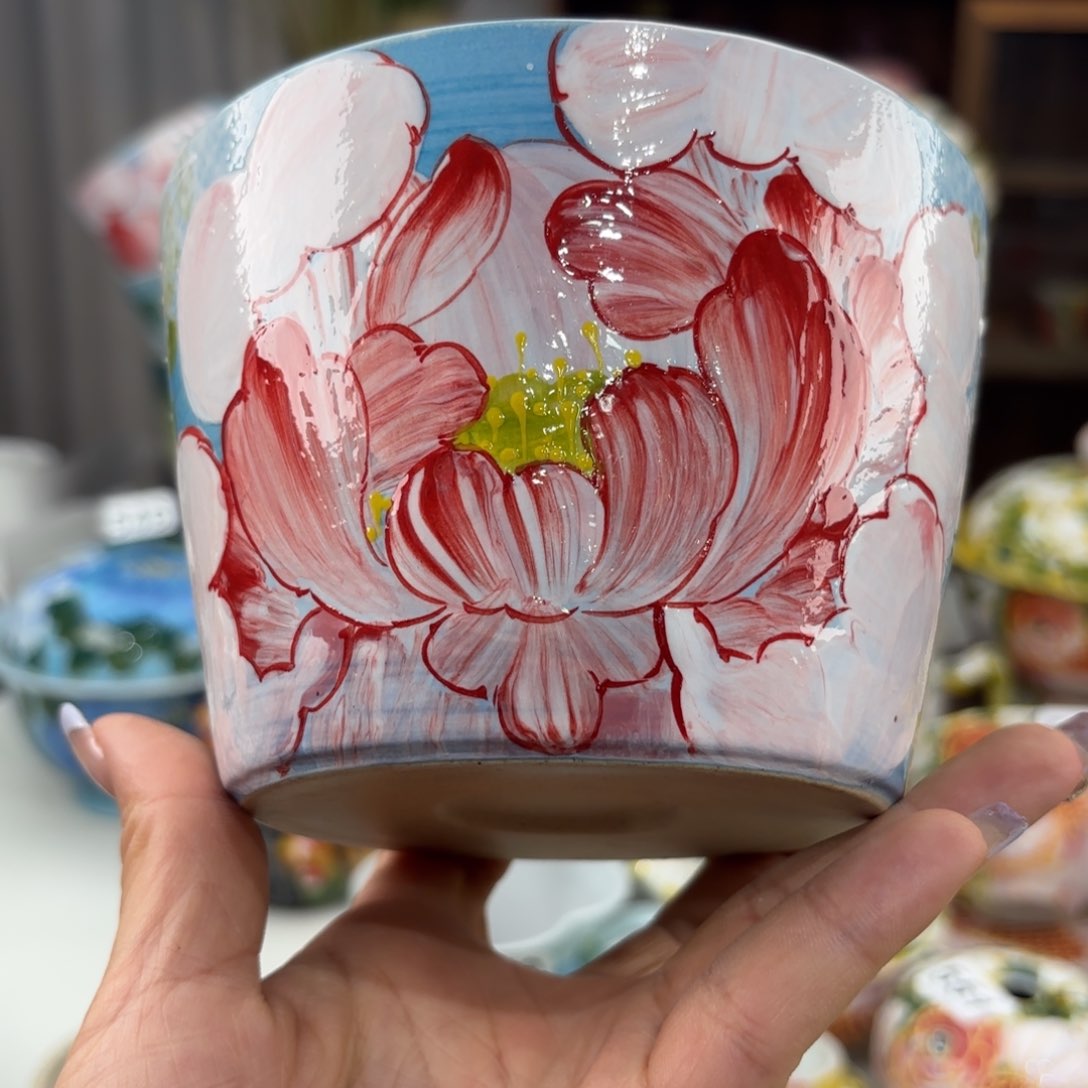 瓷片景德镇手绘高温釉下彩陶瓷茶具