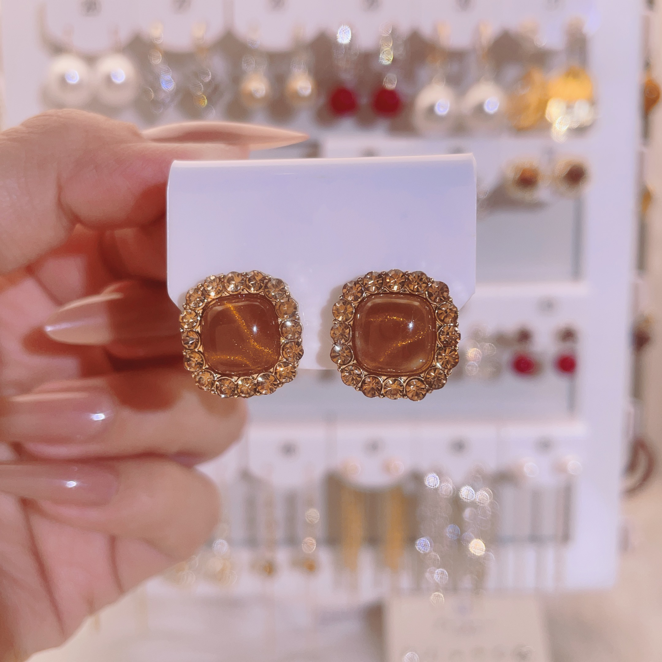 铜合金耳饰 气质轻奢百搭简约简约优雅精致网红设计师耳环F3036