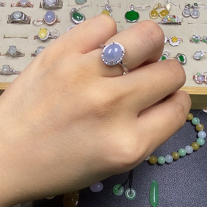 翡翠银S925镶嵌颈饰翡翠