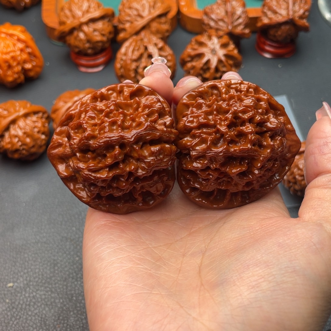 武***…文玩核桃把件官帽