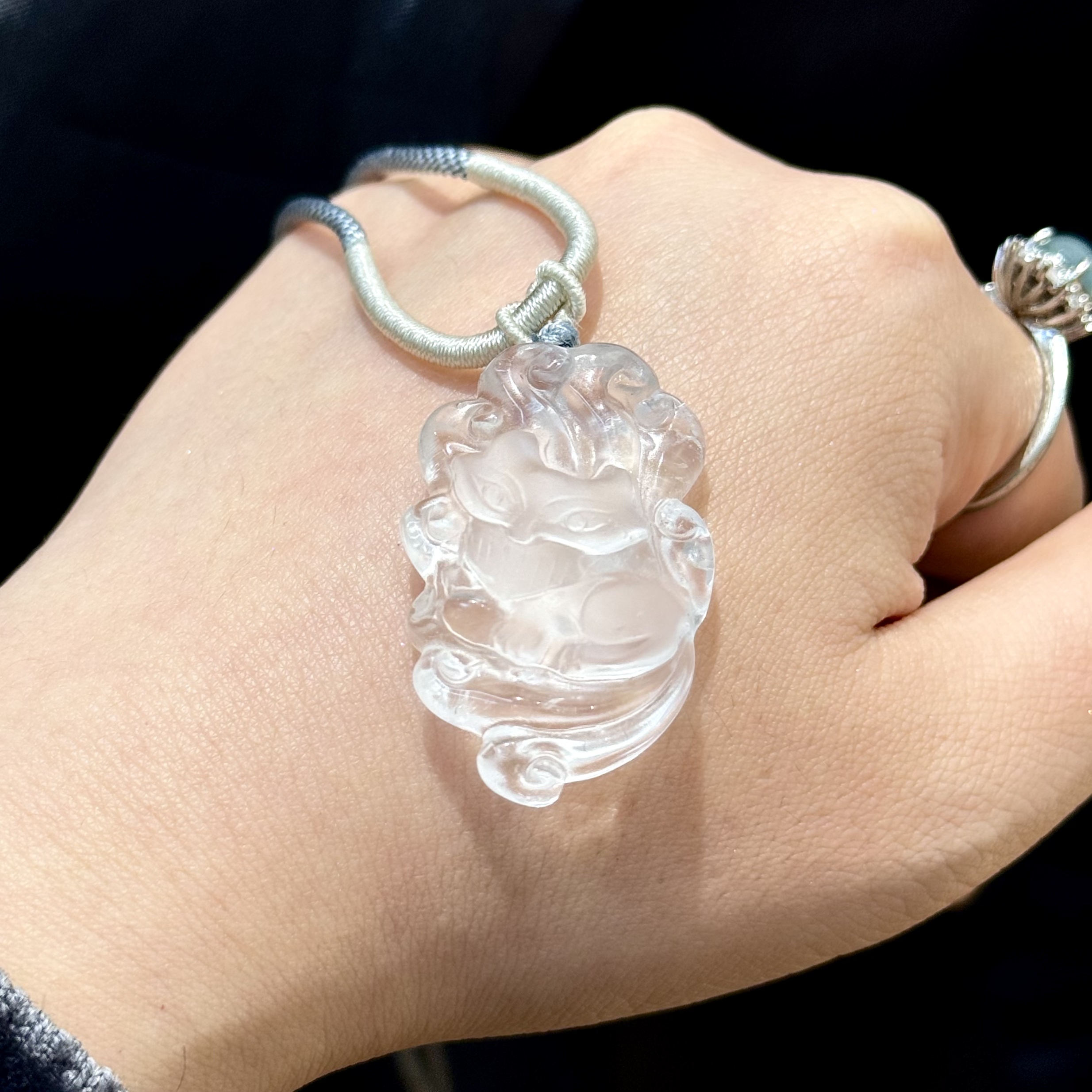 狐牌白水晶吊坠项链 多样性发其一Z237