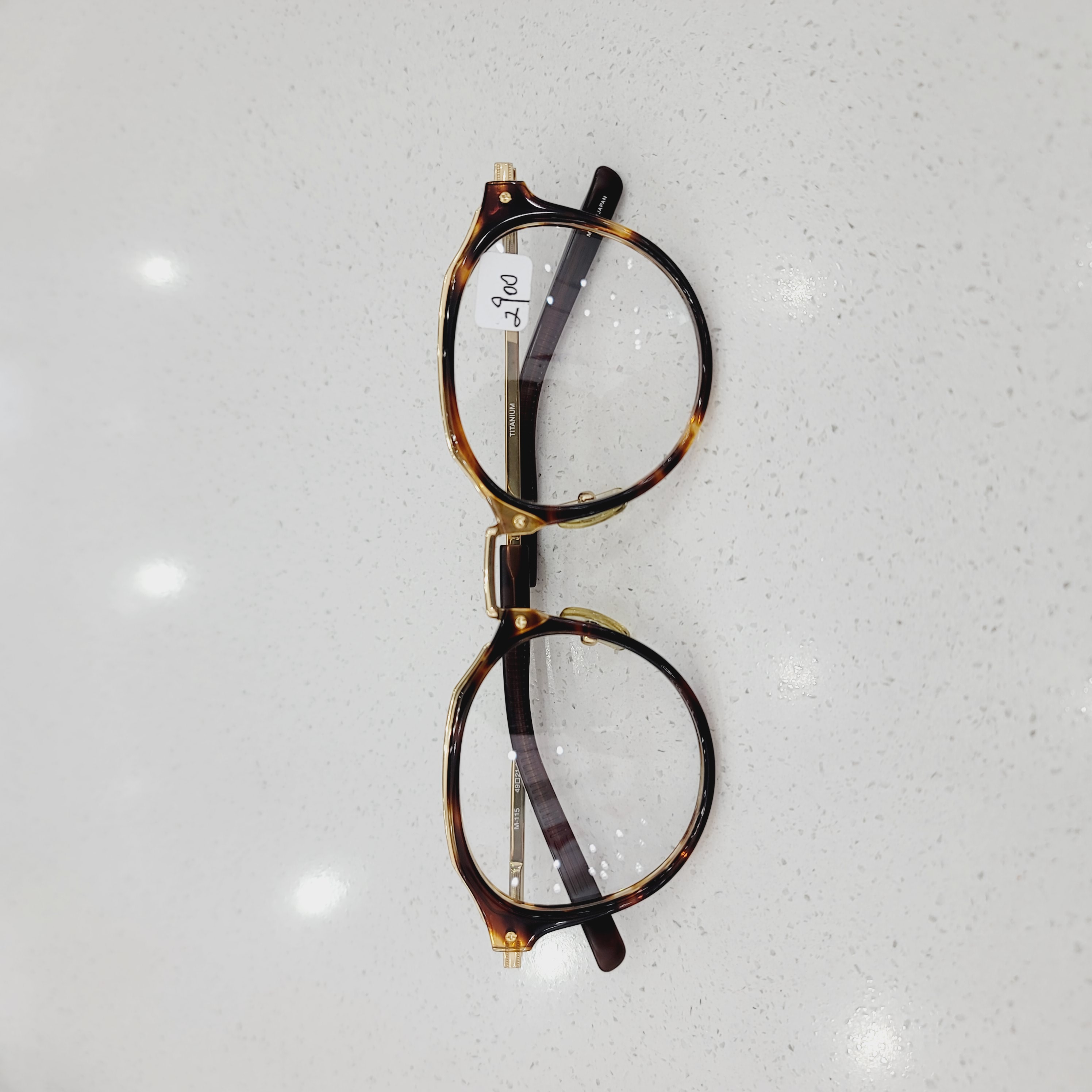 M115日系999纯钛眼镜架 复古显气质逆R铰链大脸可戴设计师款型