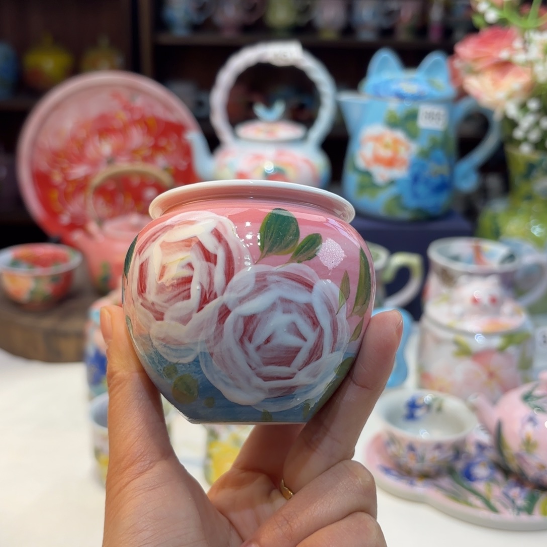 景德镇手绘高温釉下彩陶瓷茶具