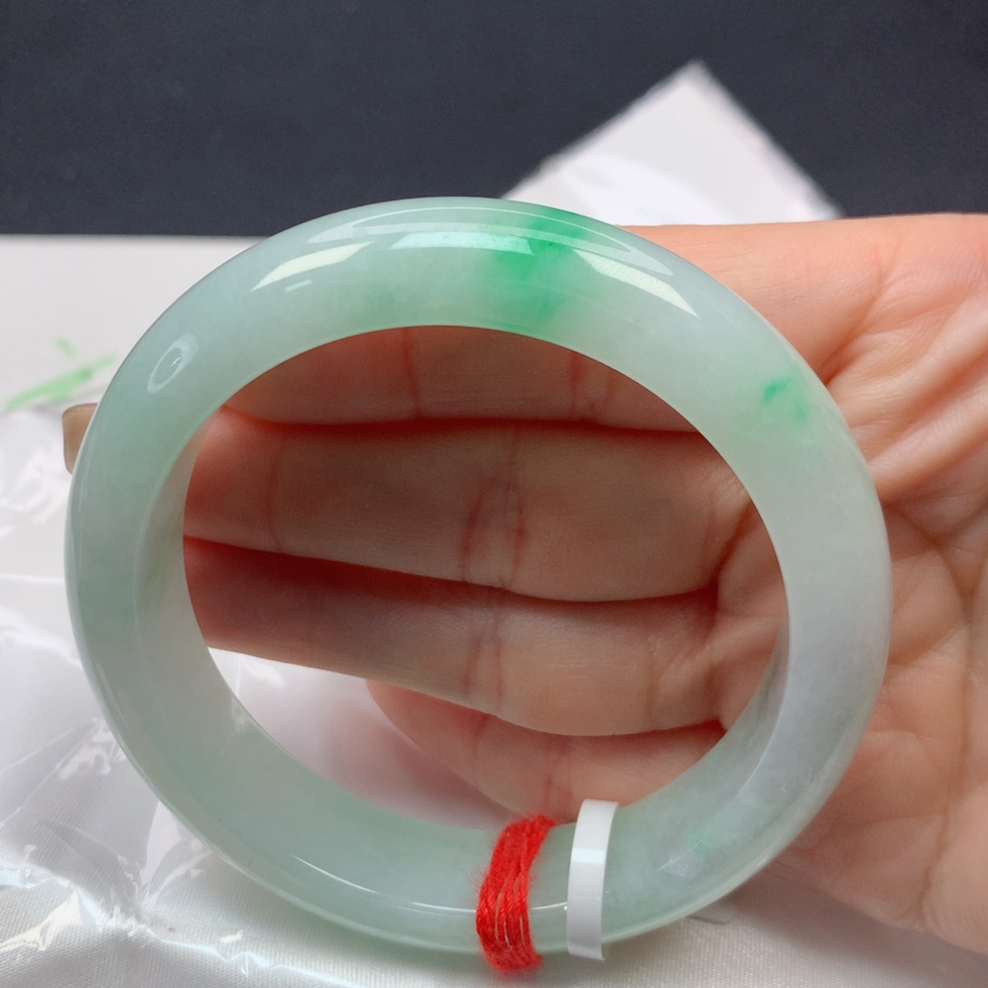 翡翠手镯未镶嵌55-56阳绿