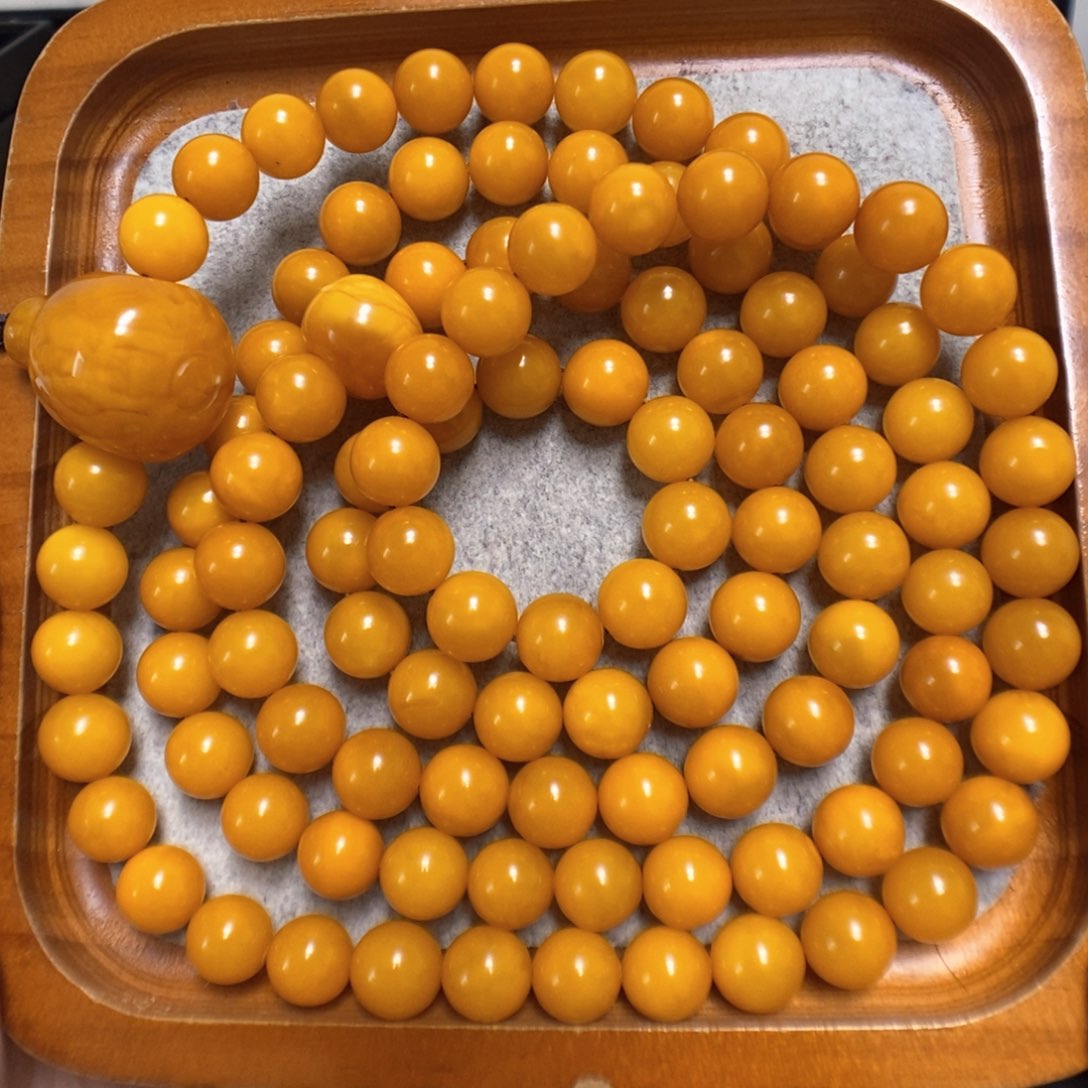 蜜蜡项链未镶嵌蜜蜡108