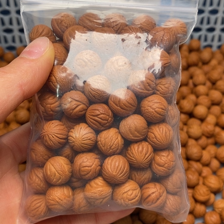 桃核手串14尺寸左右野生红锦鲤打好底打孔带绳30颗