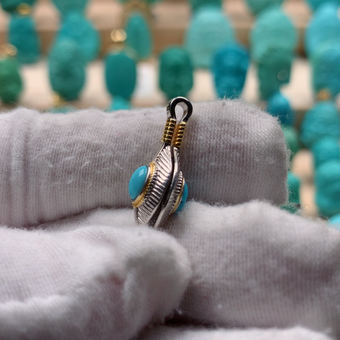 绿松石配饰银S925镶嵌