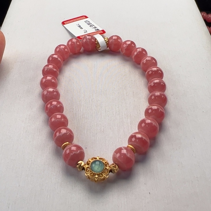 菱锰矿（红纹石）手串未镶嵌