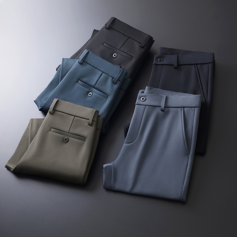 杉杉桑蚕丝秋冬修身弹力透气直筒简约直筒西裤SSJY6005