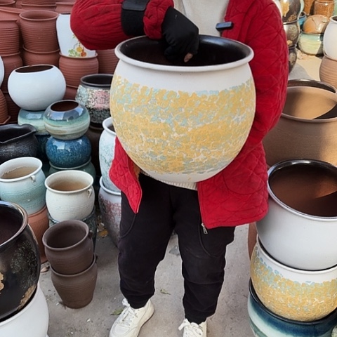 口29高28瑕疵底裂盆子 