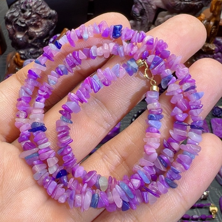 苏纪石（舒俱来）项链18K金镶嵌