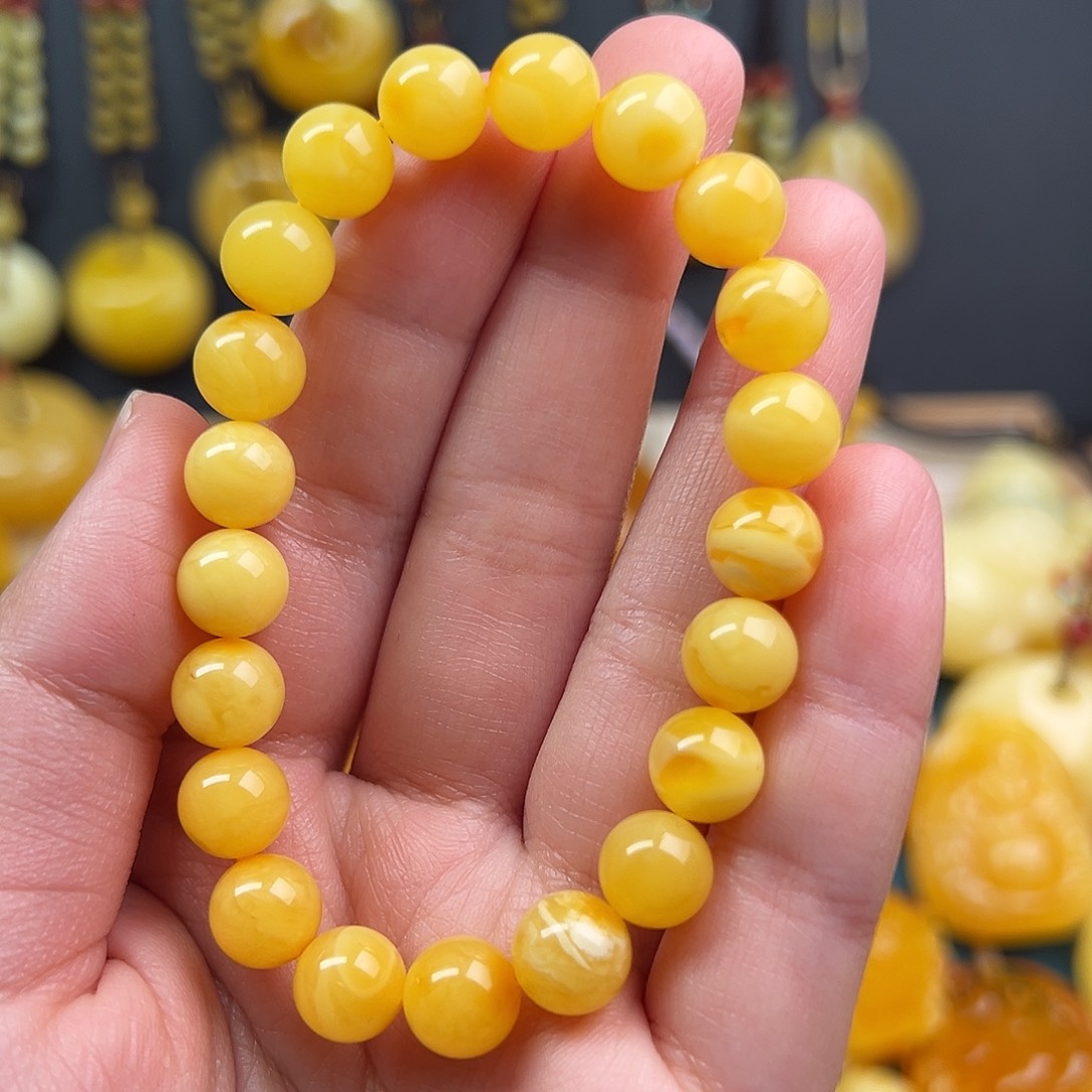 蜜蜡颈饰未镶嵌格*蜜蜡