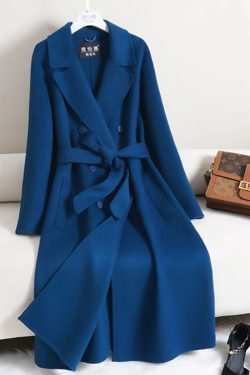 [X001--100]毛呢外套时尚百搭秋冬中长款韩版