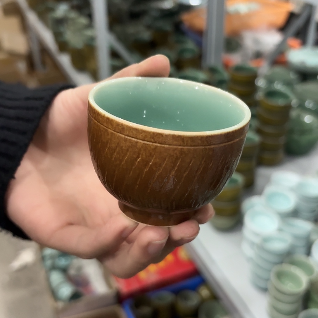龙泉云间青瓷小米茶器