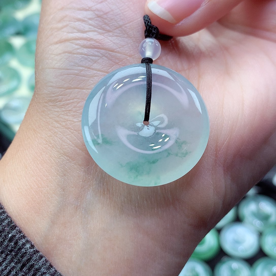 翡翠颈饰未镶嵌87尺寸28.3-5.8