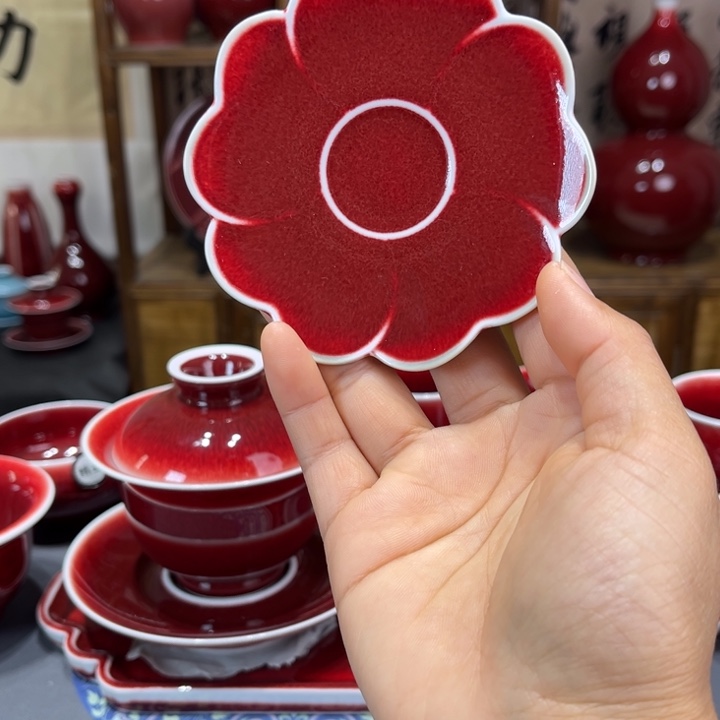 景德镇陶瓷浅行窑杯垫