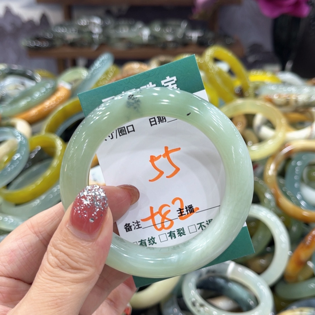 未镶嵌蛇纹石玉手镯手镯