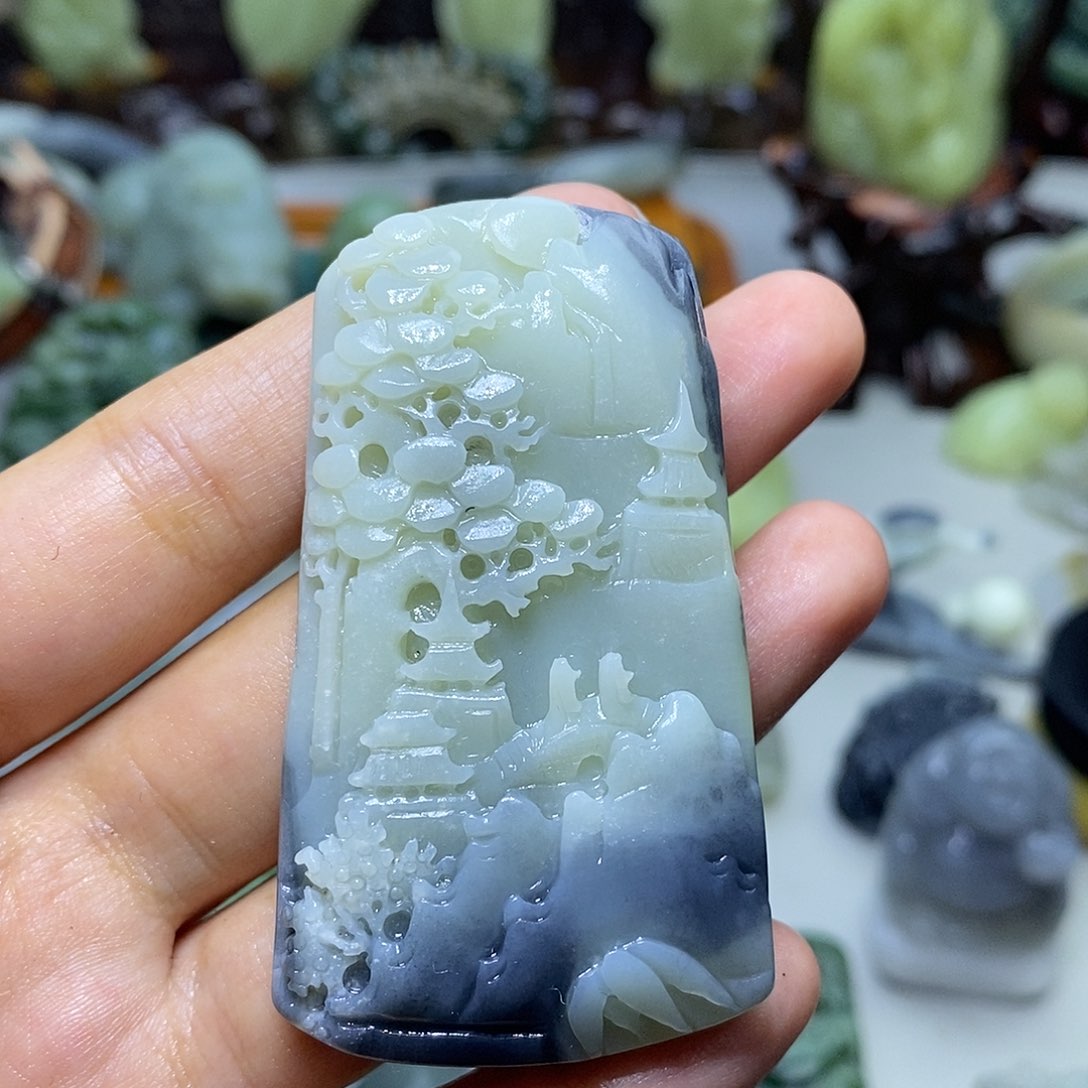 和田玉未镶嵌颈饰阿*