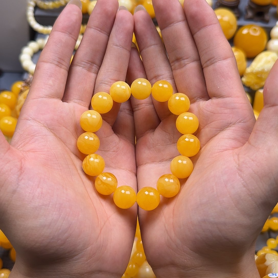 未镶嵌琥珀珠宝奇石13mm