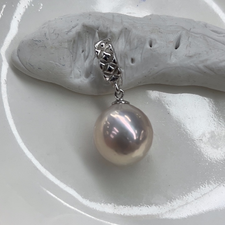 颈饰银S925镶嵌淡水珍珠13-14