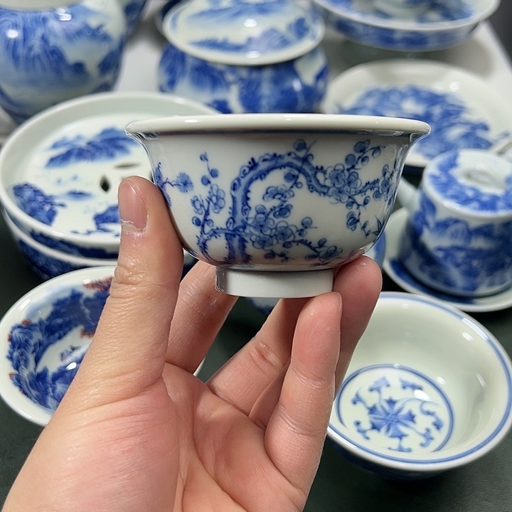 微瑕柴窑松竹梅小压手