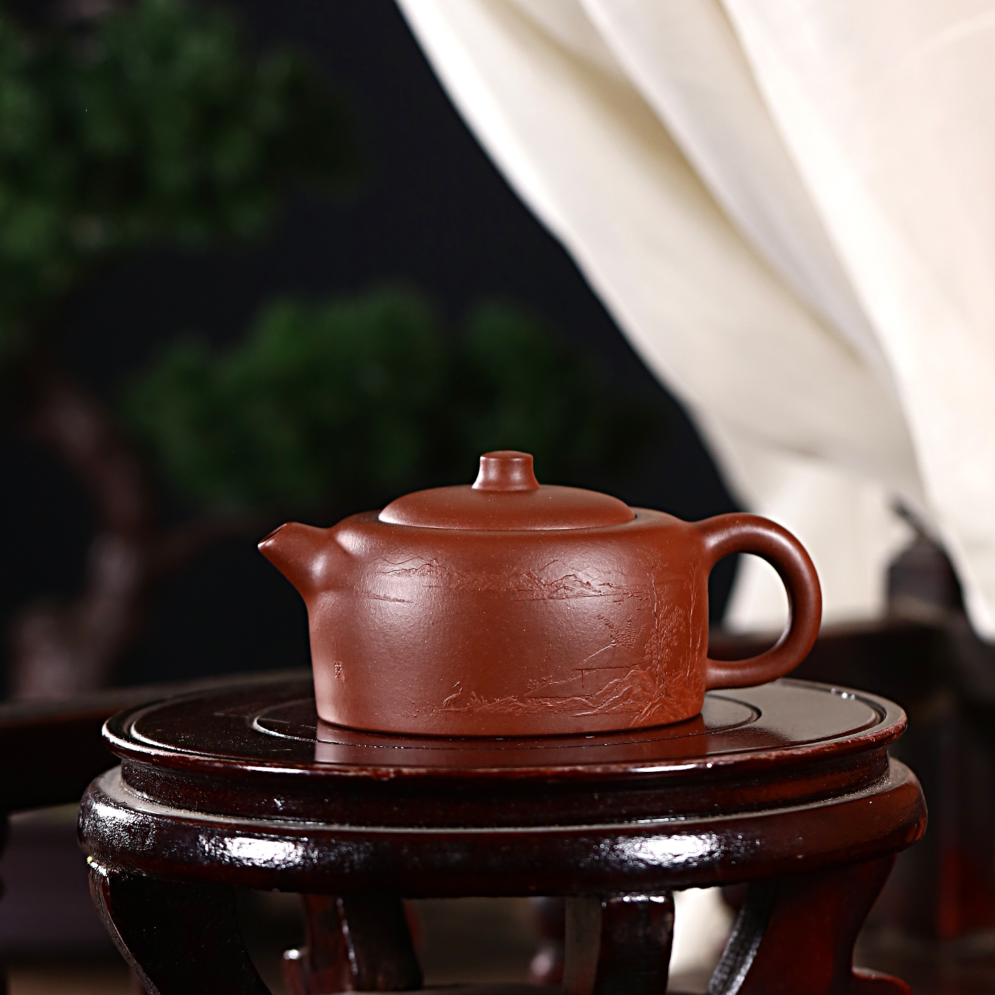 王冬萍全手工制《天际》黄龙山原矿底槽清