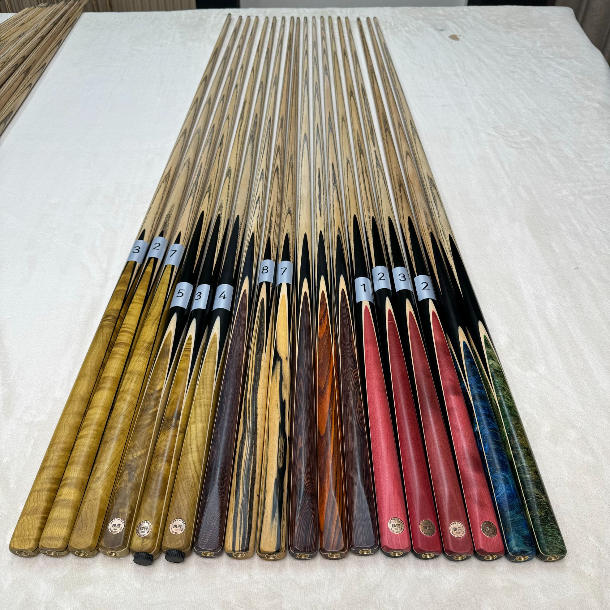 【锦匠】职业级粉象金丝楠黑白檀手工杆（白蜡木）手工小头杆极品剑纹