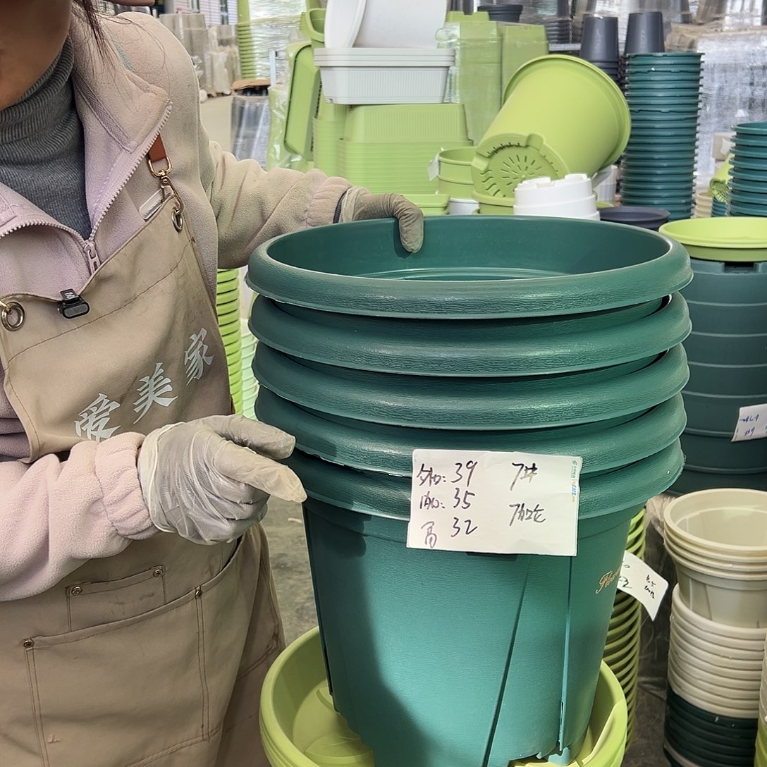 青山盆7#墨绿色5个无托