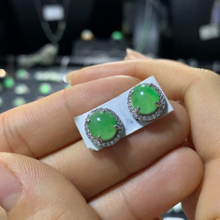 翡翠银S925镶嵌戒指